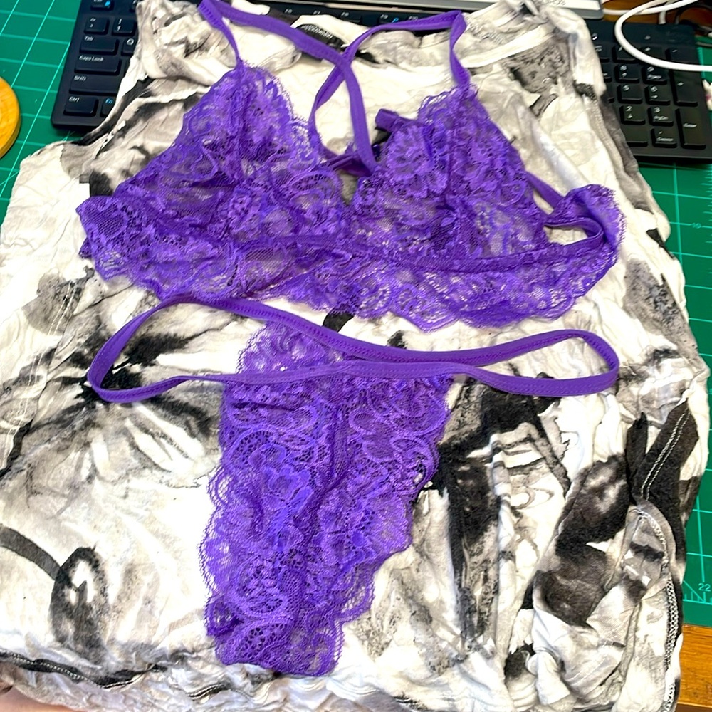 Purple lingerie set